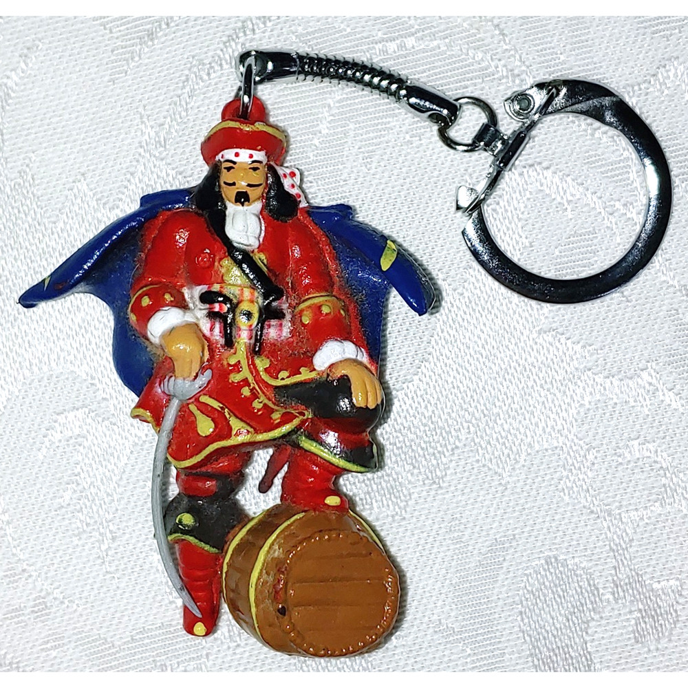 Vintage Captain Morgan Rum Pirate Key Chain Purse-Laptop Bag-Backpack Clip-2 in